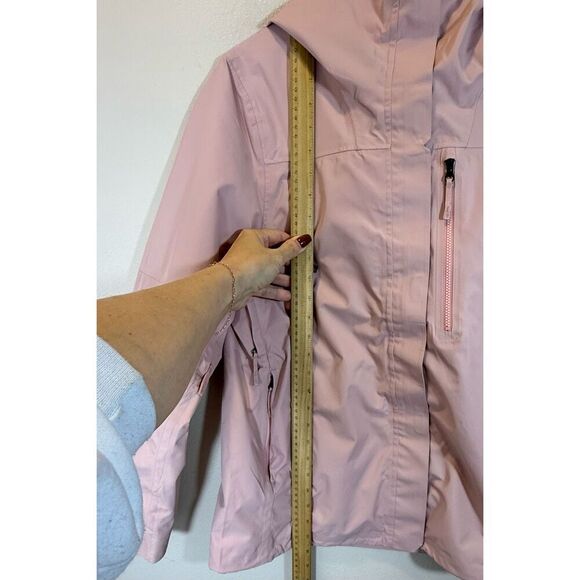 Stoic Full Zip Snowboarding Waterproof Blush Pink Women's Hooded Shell Jacket L - Picture 9 of 12